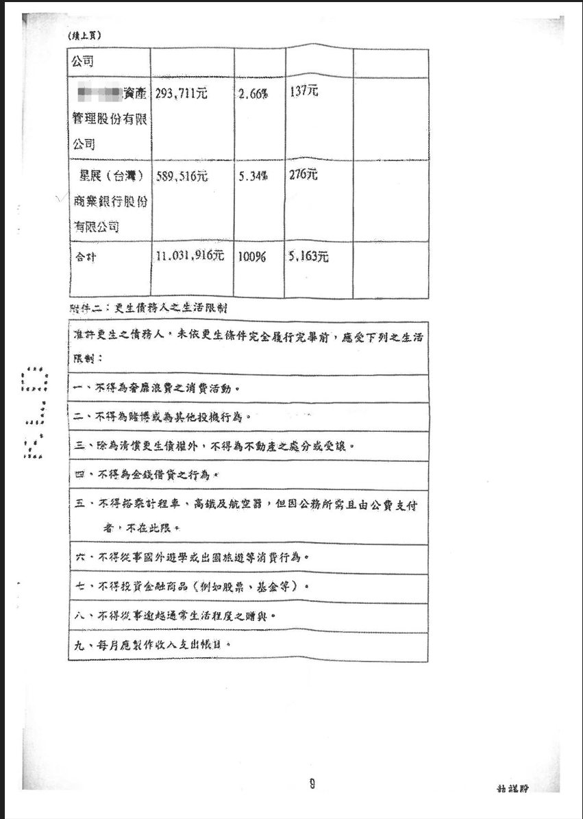 法院裁定書第四頁
